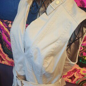 Calvin Klein ~ Sz 12 ~ Sheath Cut Tan Dress w/Belt ~ Excellent Condition